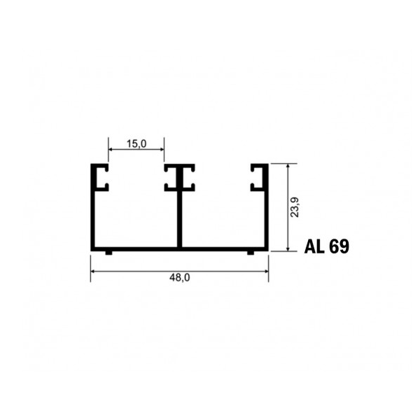 AL 69 – Trilho inferior para carrinho