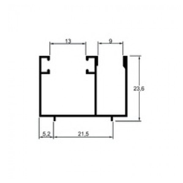 AL 75 – Trilho inferior de 8mm